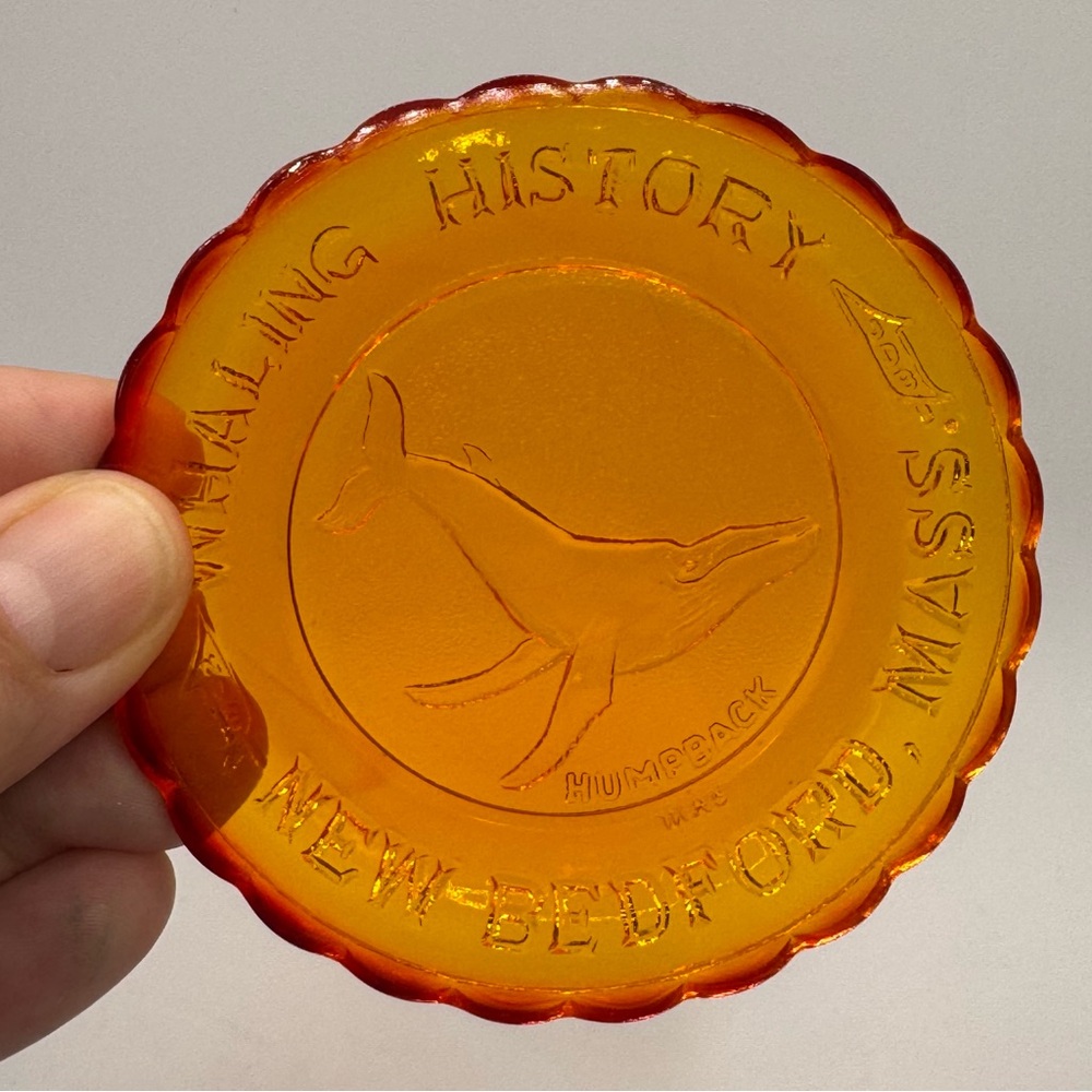 Millville Art Glass (MAG) Whaling History Cup Plate